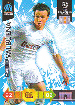 Mathieu Valbuena Olympique Marseille 2010/11 Panini Adrenalyn XL CL #184